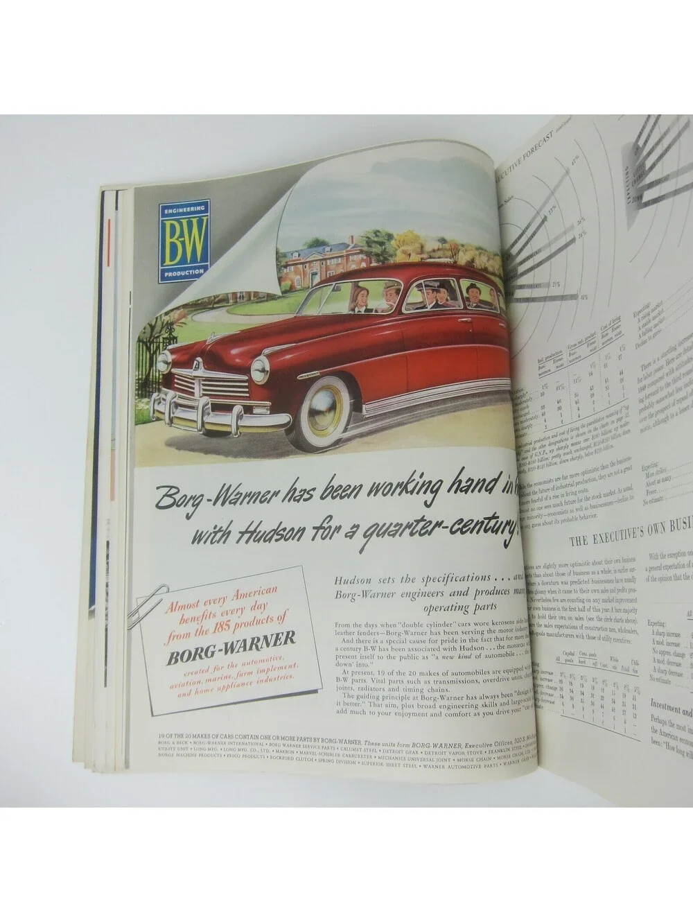 Vintage FORTUNE Magazine January 1949 Arthur Lidov Cover Seagrams Cunard Ads